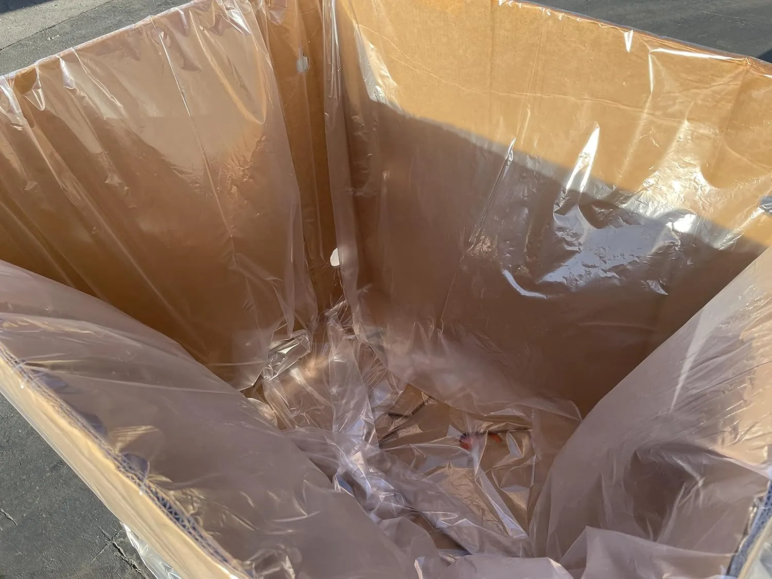 Sandbaggy Gaylord & Tote Bin Liners | Made in USA | Liners Fits Boxes Up to 55" x 55" x 75" | Built w/ 1 Month UV | Heavy Duty 1.5 Mil Thick (Pack of 25)
