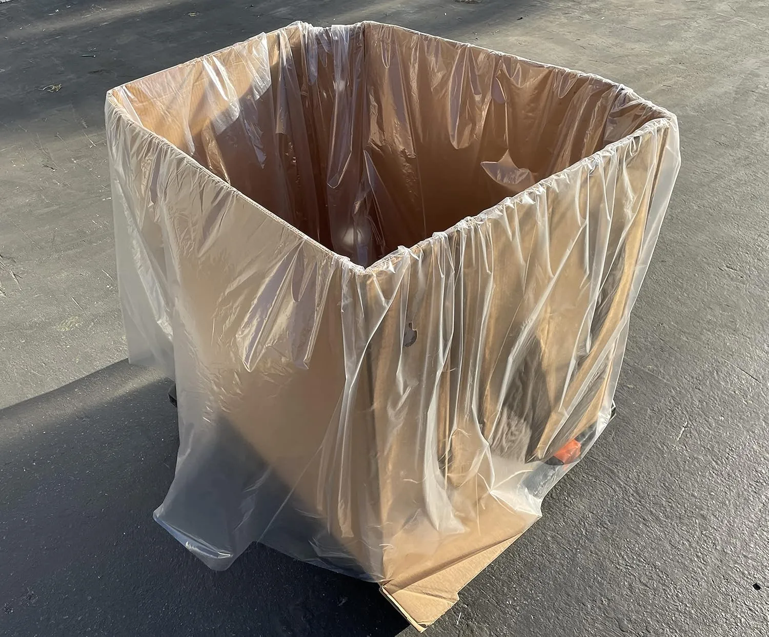 Sandbaggy Gaylord & Tote Bin Liners | Made in USA | Liners Fits Boxes Up to 55" x 55" x 75" | Built w/ 1 Month UV | Heavy Duty 1.5 Mil Thick (Pack of 25)