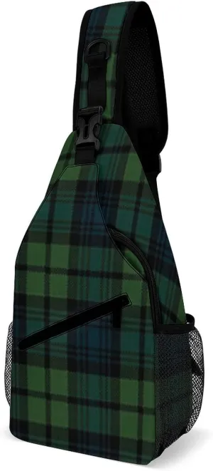 Scottish Tartan Plaid Sling Backpack Print Shoulder Chest Bag Crossbody Bag Travel Daypack for Women Men
