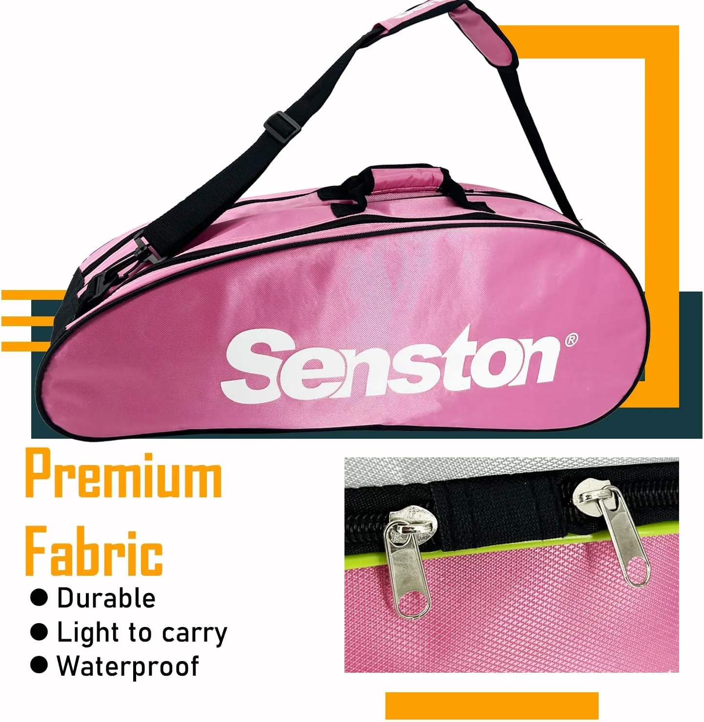 Senston Tennis/Badminton Racket Bag,Single Shoulder Racket Bag Racquet Bag,Waterproof And Dustproof.