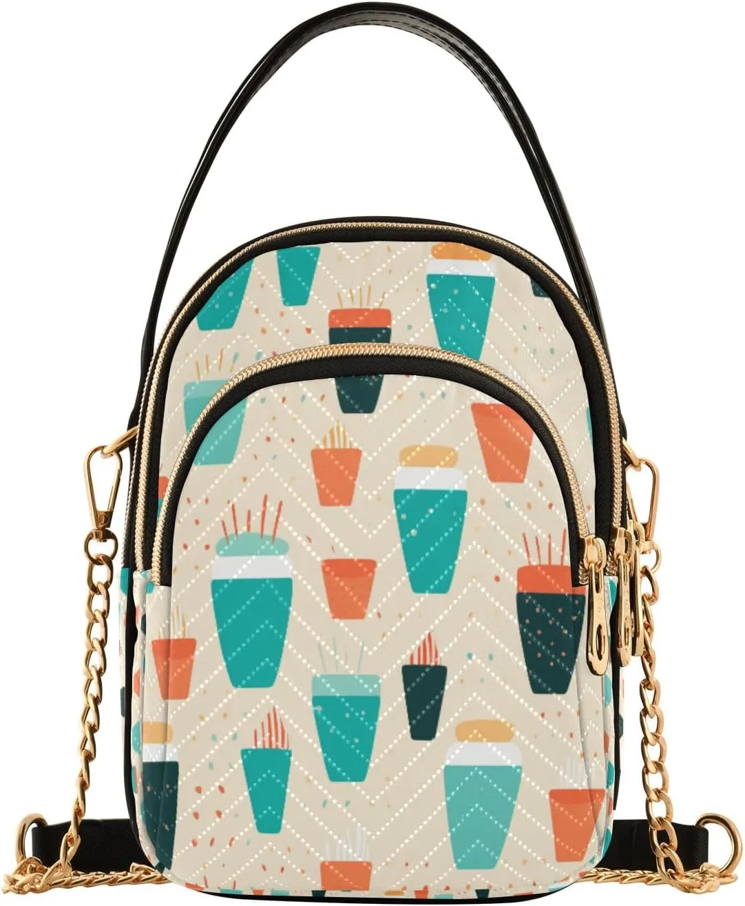 senya Milk Tea Cup Crossbody Handbags for Women Casual Leather Shoulder Phone Purse