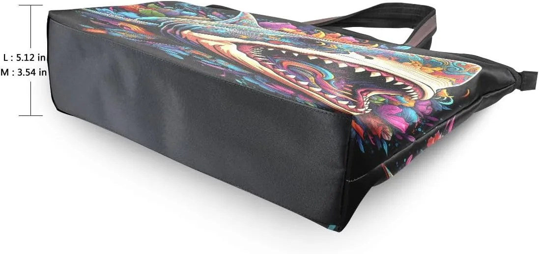 Shark Roar Shoulder Bags Large Handle Ladies Handbag