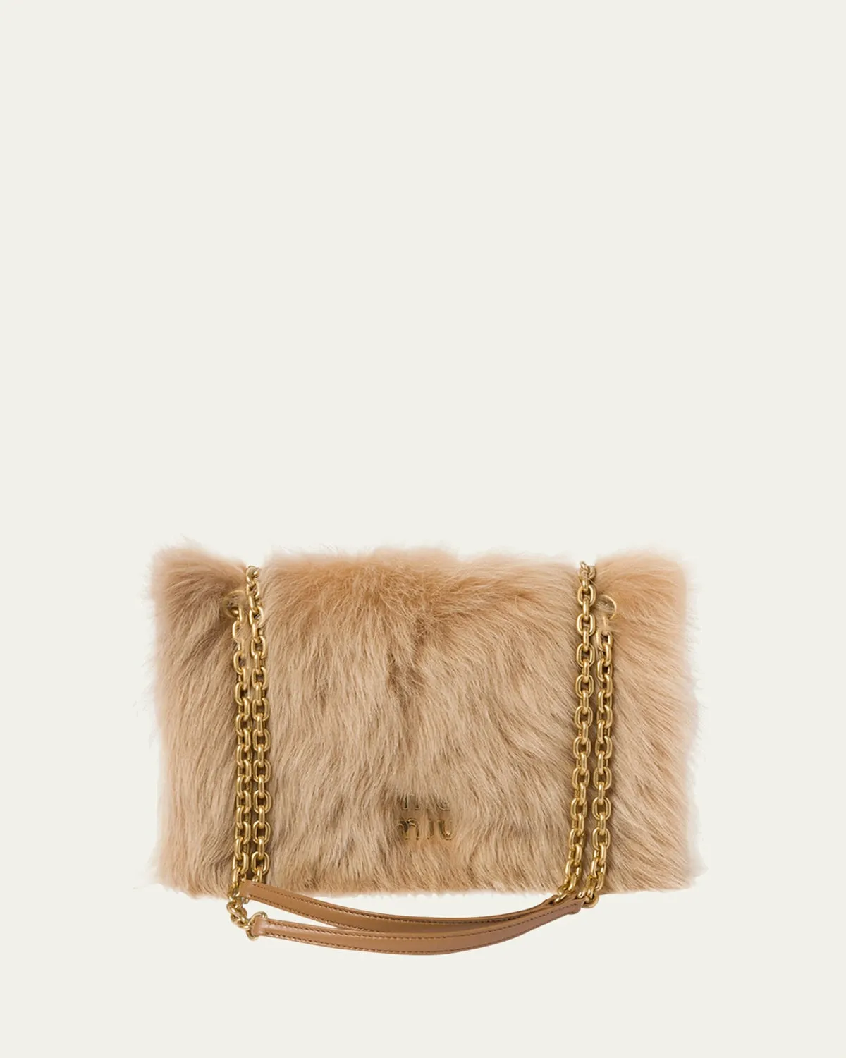Shearling Flap Chain Shoulder Bag