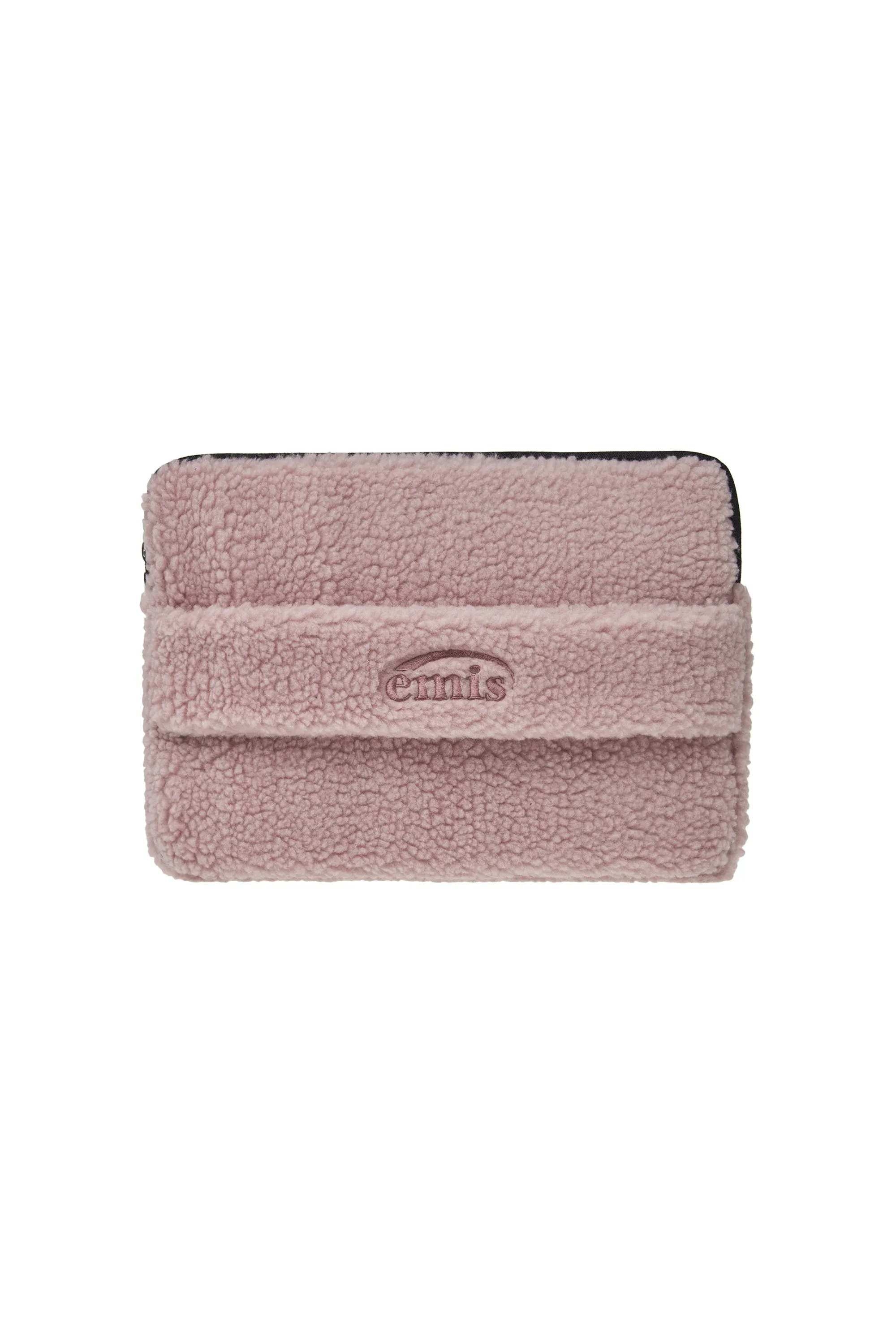 SHEARLING LAPTOP POUCH-PINK