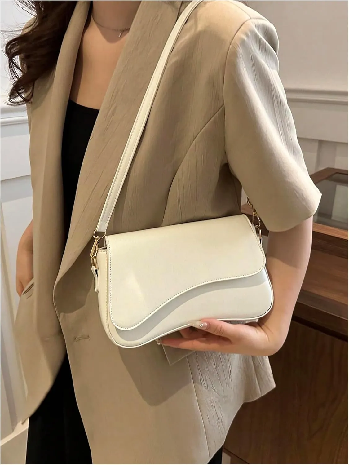 SHENHE Women's Elegant Shoulder Bags Flap Magnet Small Clutch Purse Underarm Handbags