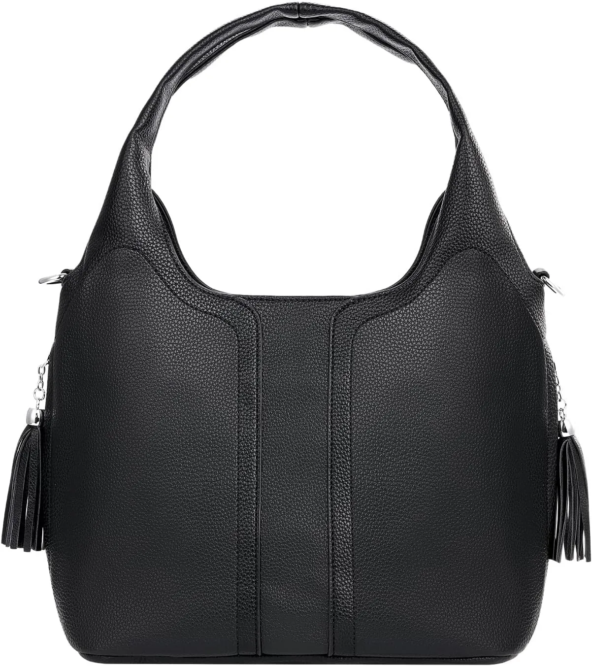Shoulder Bag for Women, Black Toto Bags with Zipper Closure (#Black)