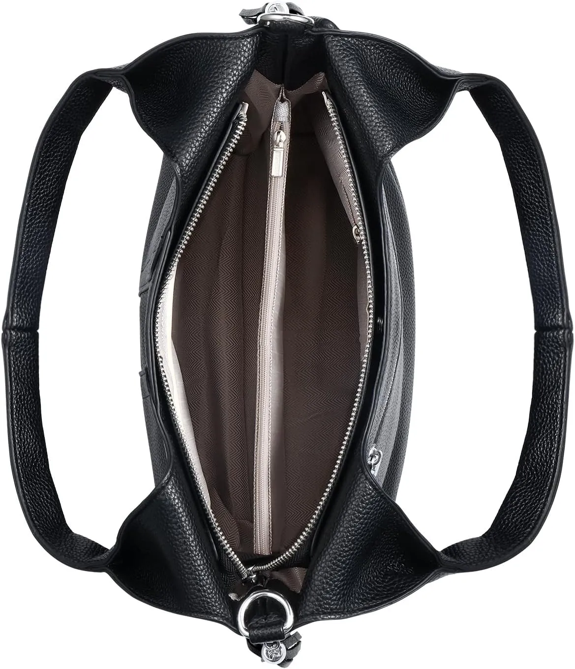 Shoulder Bag for Women, Black Toto Bags with Zipper Closure (#Black)