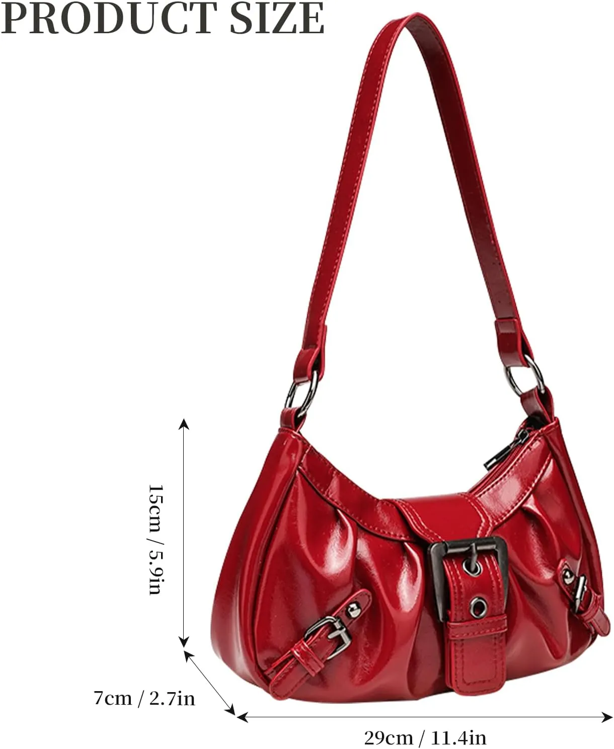 Shoulder Bag for Women Trendy Y2K Purse Handbag Top Handle Small Punk Purse Hobo Underarm Clutch Bag 2025