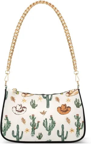 Shoulder Bags for Women Cactus Tote HandBag Shoulder Bags purse with Chain Zipper Closure