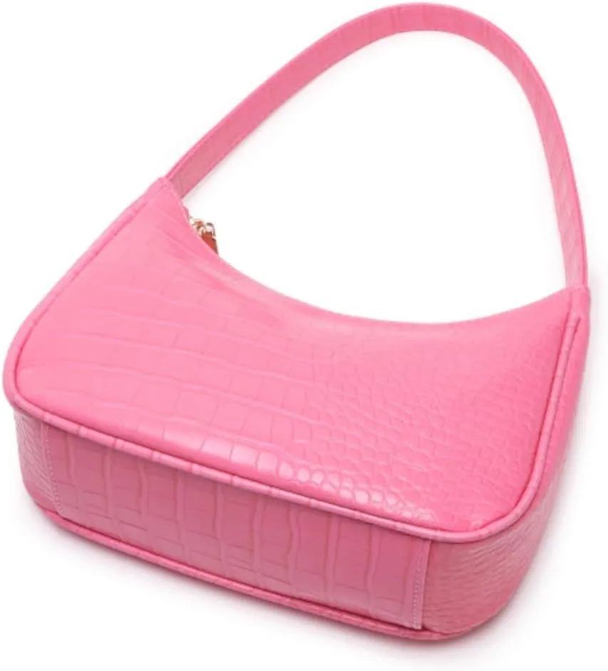 Shoulder Bags for Women, Cute Hobo Tote Handbag Mini Clutch Purse with Zipper Closure