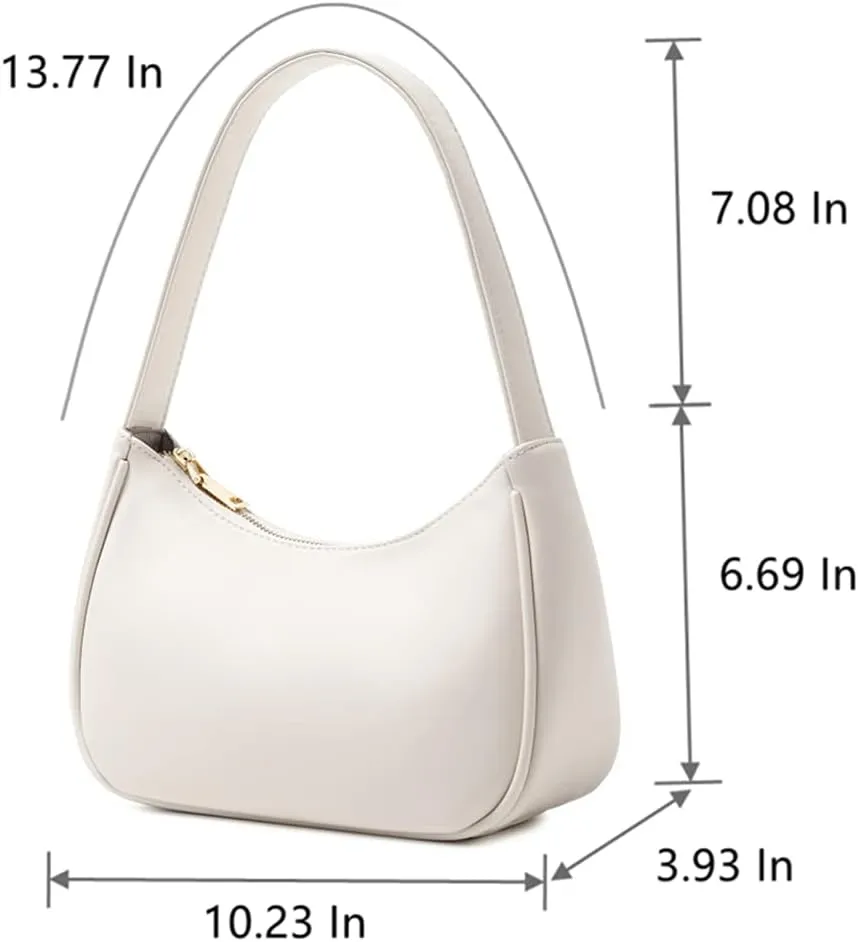 Shoulder Bags for Women, Cute Hobo Tote Handbag Mini Clutch Purse with Zipper Closure