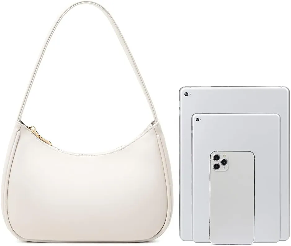 Shoulder Bags for Women, Cute Hobo Tote Handbag Mini Clutch Purse with Zipper Closure