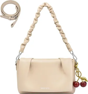 Shoulder Bags Purses for Women, Hobo Tote Bag Crossbody Wallet with 2 Removable Strap 1 Cherry