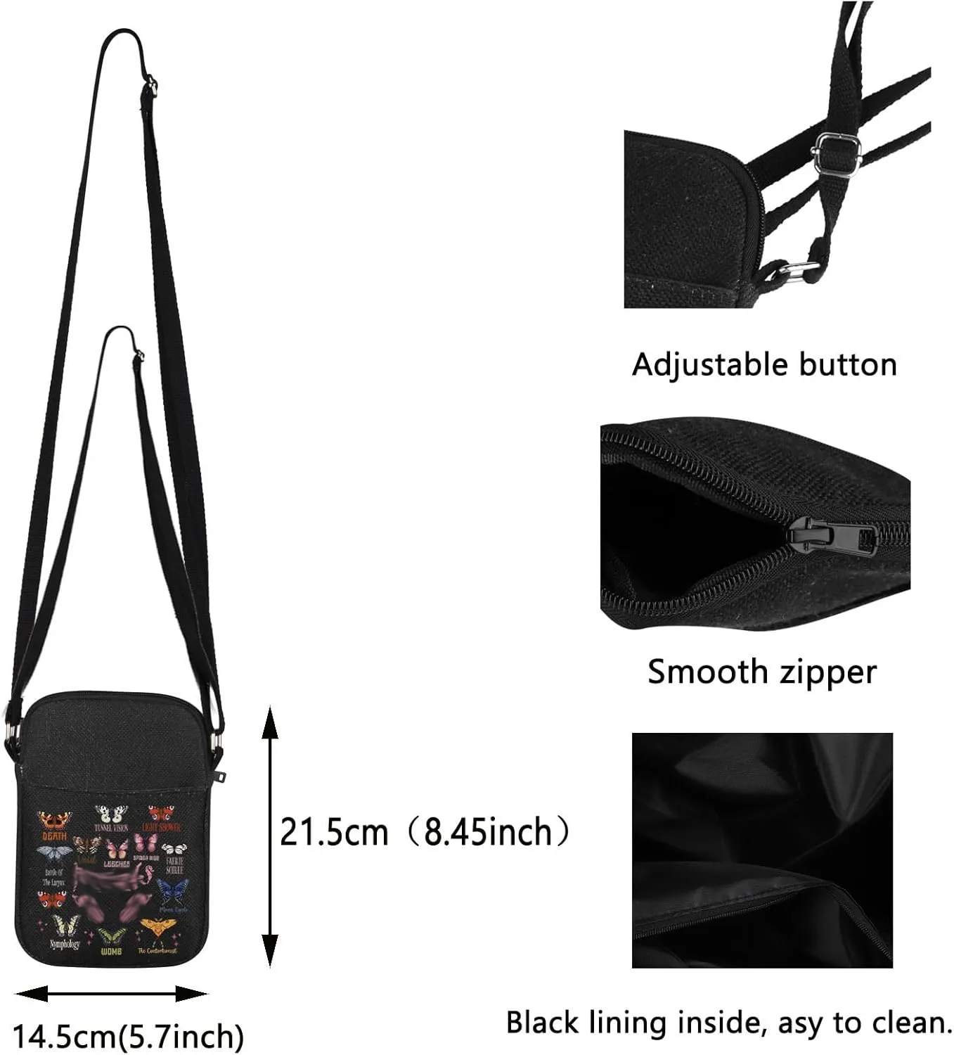 Singer Crossbody Bag Singer Merch Singer Butterfly Album Gift Singer Tour Bag Singer Album Inspired Gift Music Lover Gift