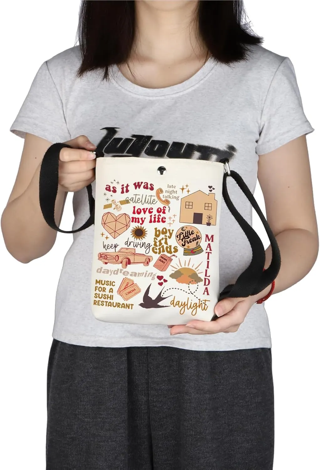 Singer Merch Singer Crossbody Bag Singer Album Inspired Gift Singer Fan Gift Singer Album Bag Music Lover Gift