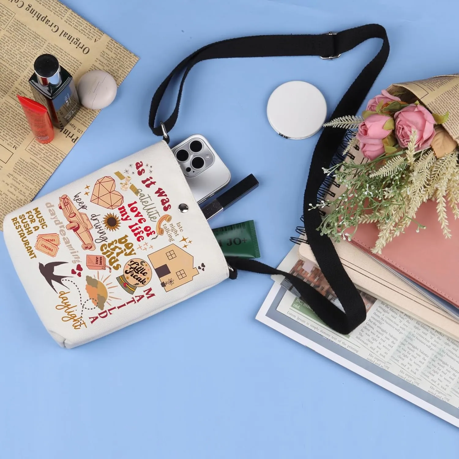 Singer Merch Singer Crossbody Bag Singer Album Inspired Gift Singer Fan Gift Singer Album Bag Music Lover Gift