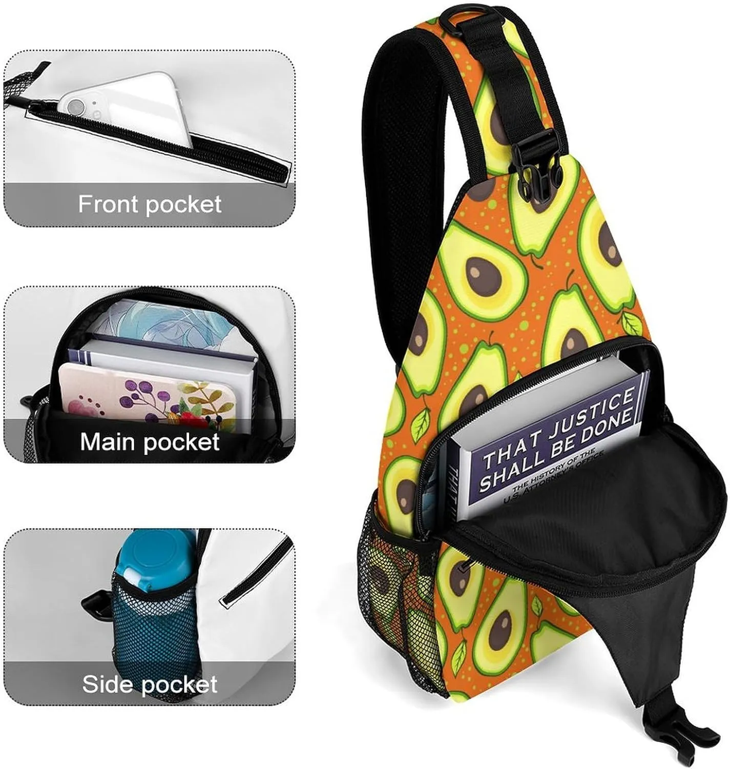 Skull And Flowers Versatile And Convenient Multipurpose Crossbody Bag - Perfect for Travel And Hiking