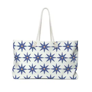 Sleek Geometric Pattern Polyester Weekender Bag