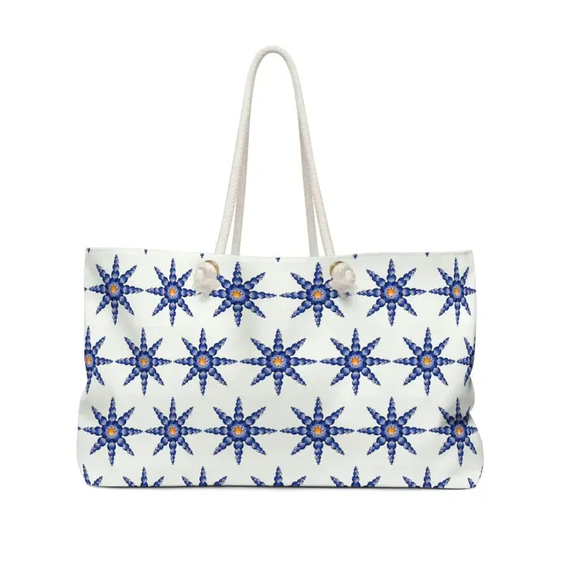 Sleek Geometric Pattern Polyester Weekender Bag