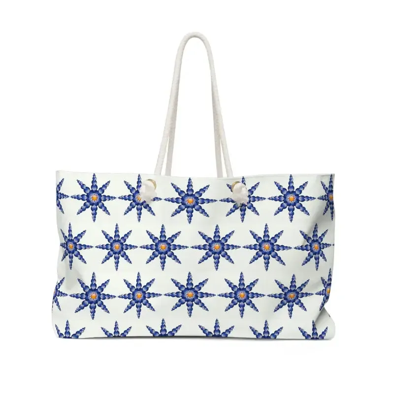 Sleek Geometric Pattern Polyester Weekender Bag