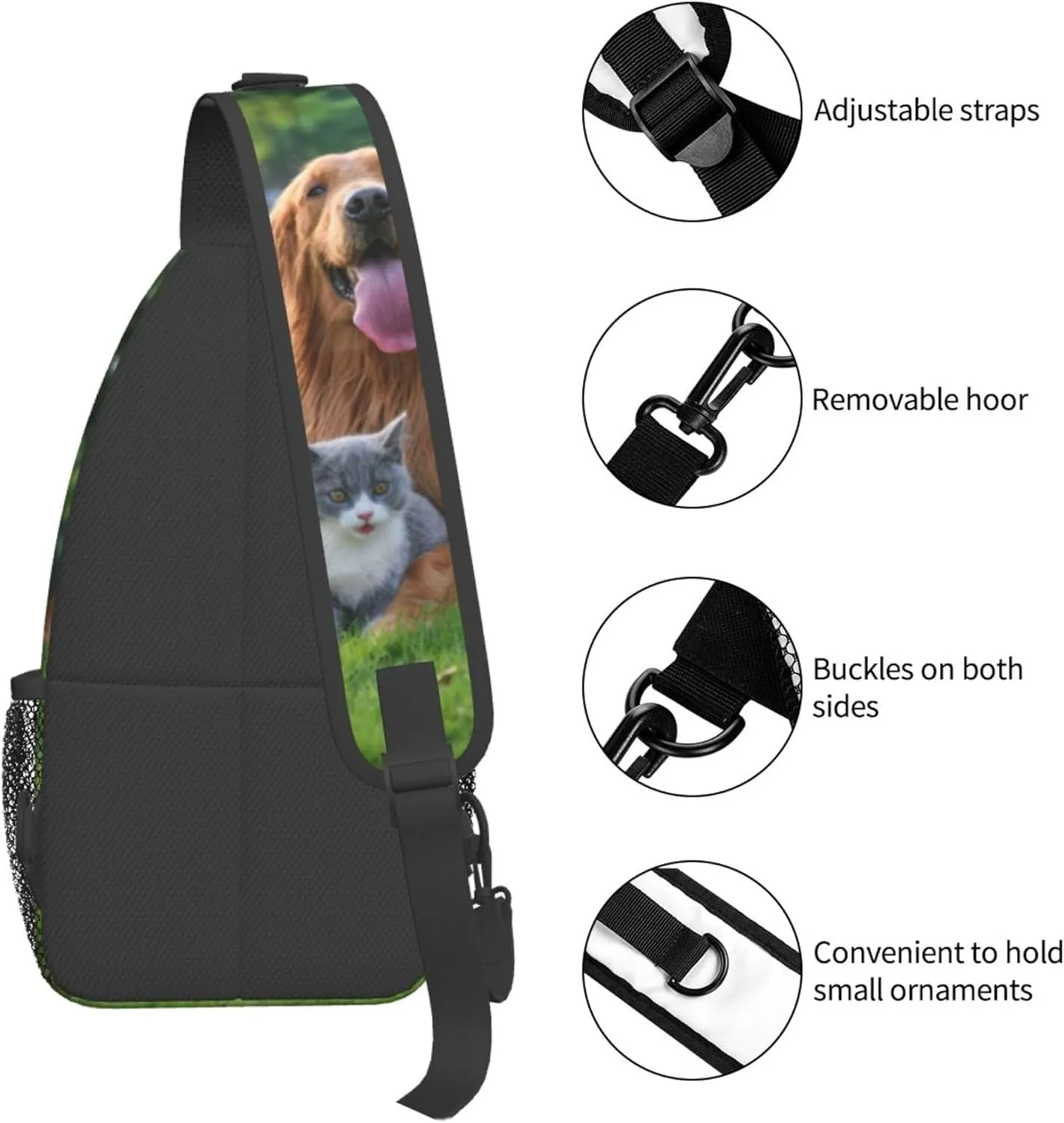Sling Bag Customized bags Personalized Shoulder Daypacks Crossbody Bags Customize Image Logo Text Sling Shoulder Backpack