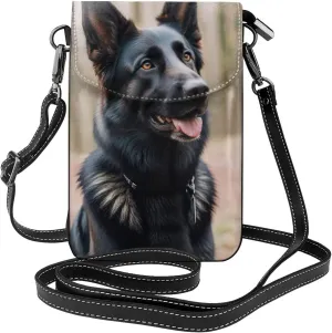 Small Crossbody Bags for Women,Leather Shoulder Bag for Cell Phone Purse with Strap and bubbles blue sky Printed