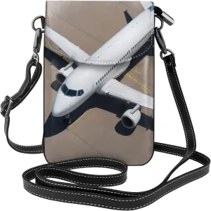 Small Crossbody Bags for Women,Leather Shoulder Bag for Cell Phone Purse with Strap and bubbles blue sky Printed
