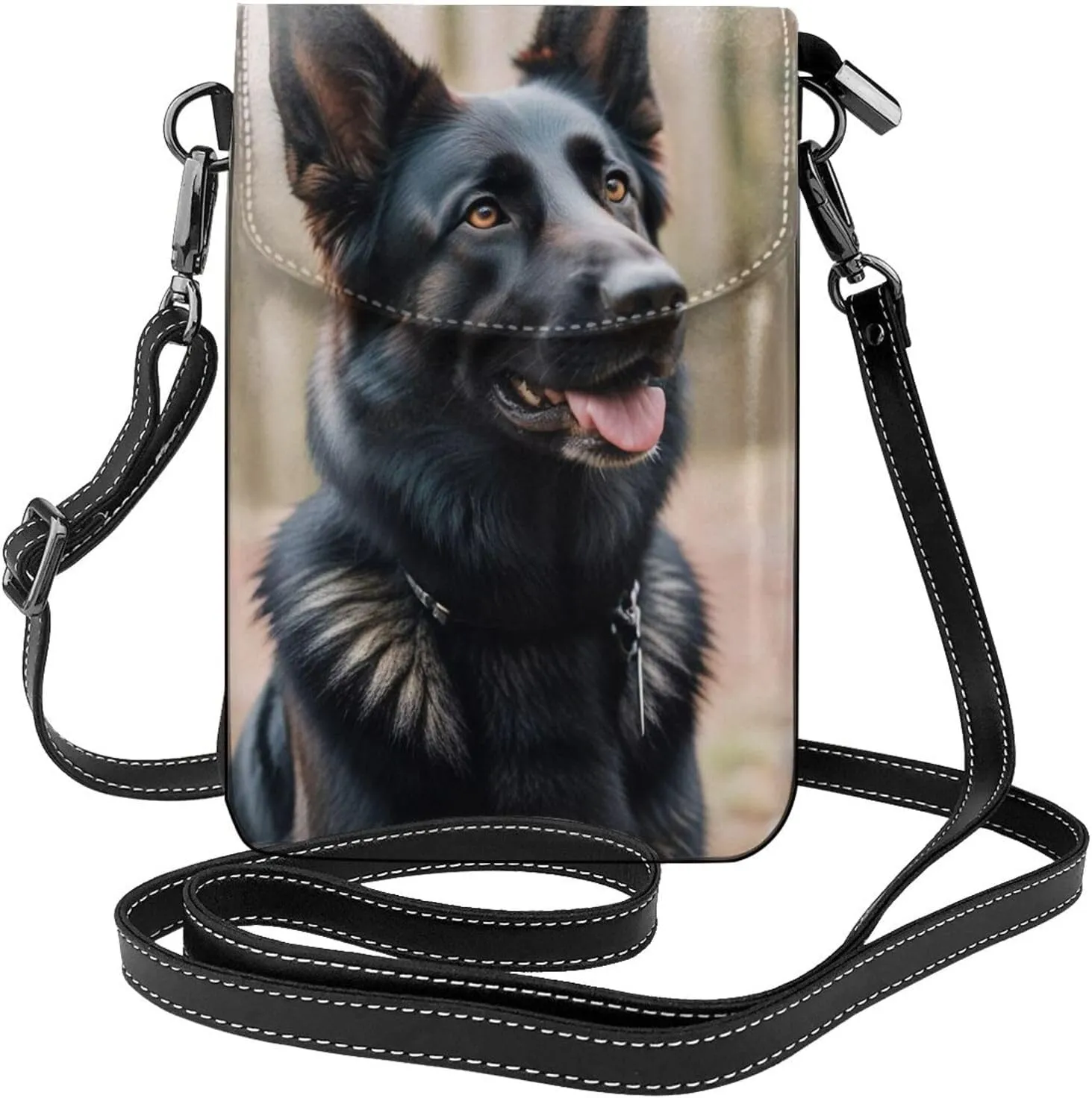 Small Crossbody Bags for Women,Leather Shoulder Bag for Cell Phone Purse with Strap and bubbles blue sky Printed