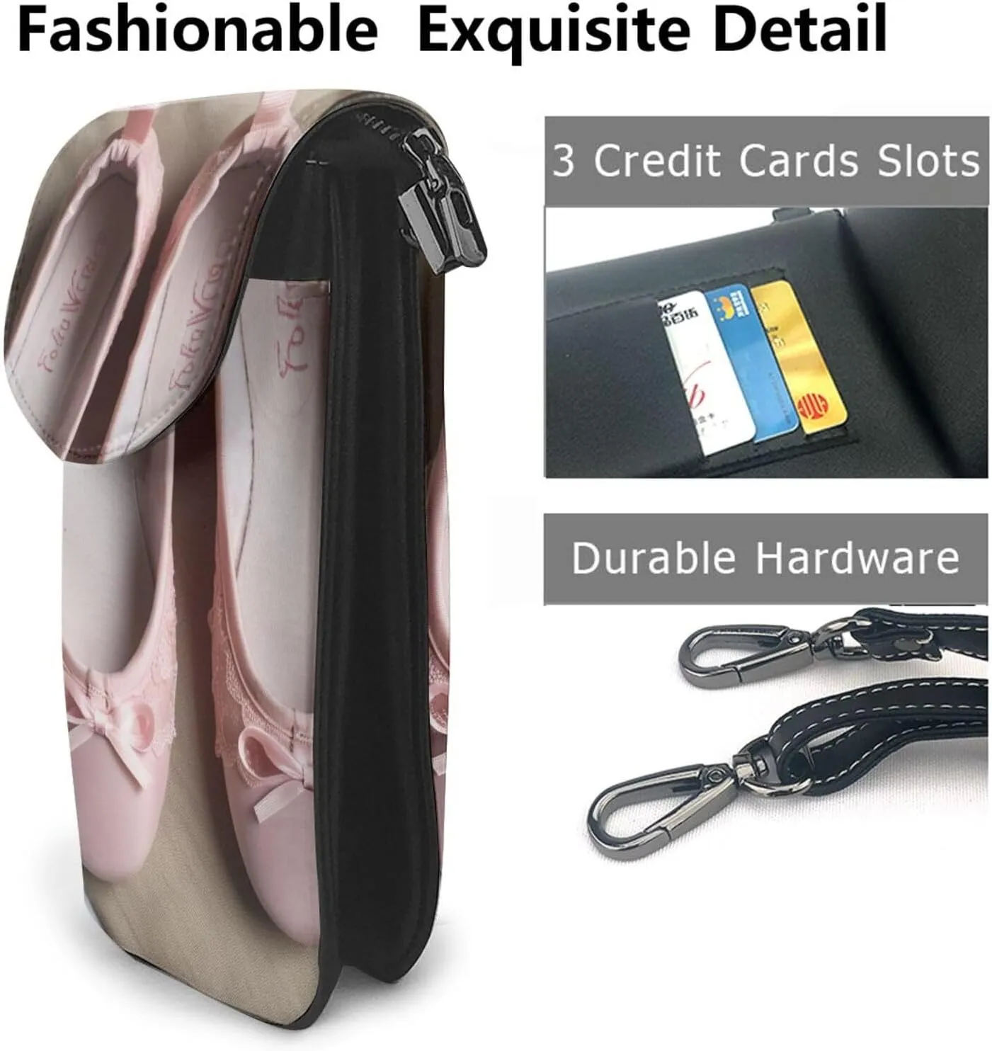 Small Crossbody Bags for Women,Leather Shoulder Bag for Cell Phone Purse with Strap and Hearts shape Printed
