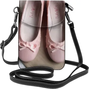 Small Crossbody Bags for Women,Leather Shoulder Bag for Cell Phone Purse with Strap and Hearts shape Printed