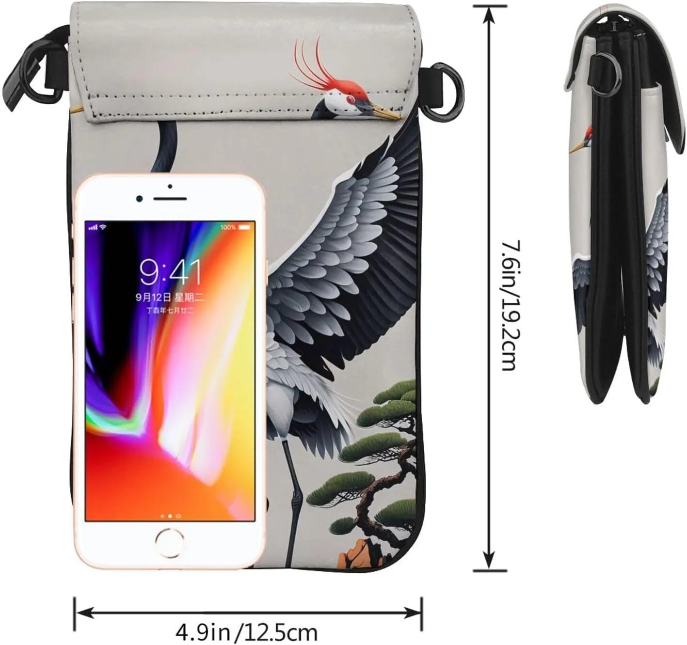 Small Crossbody Bags for Women,Leather Shoulder Bag for Cell Phone Purse with Strap and Lover Dog Paw Printed