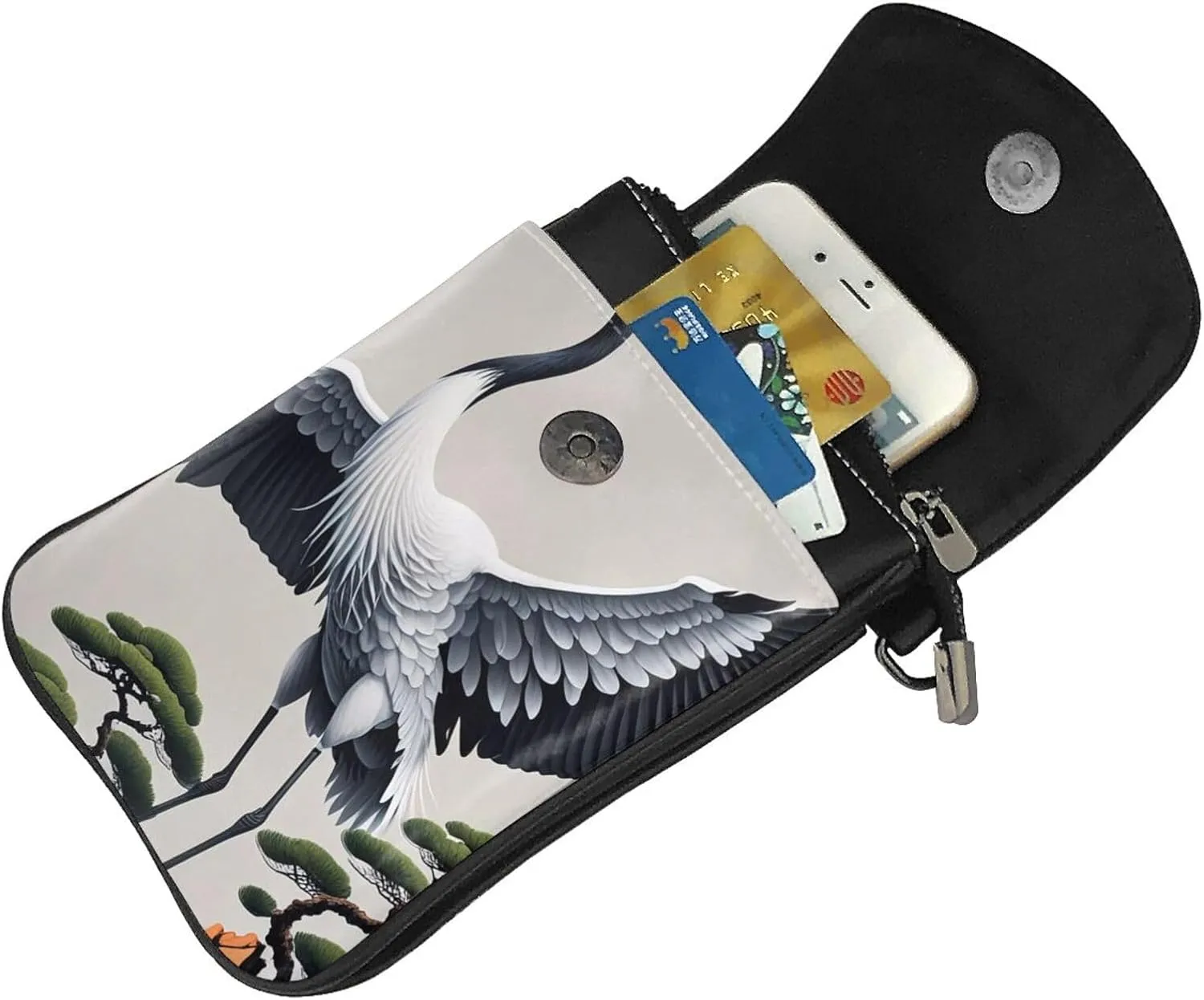 Small Crossbody Bags for Women,Leather Shoulder Bag for Cell Phone Purse with Strap and Lover Dog Paw Printed