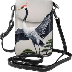 Small Crossbody Bags for Women,Leather Shoulder Bag for Cell Phone Purse with Strap and Lover Dog Paw Printed