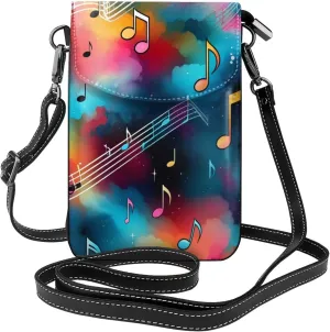 Small Crossbody Bags for Women,Leather Shoulder Bag for Cell Phone Purse with Strap and Native-American Printed