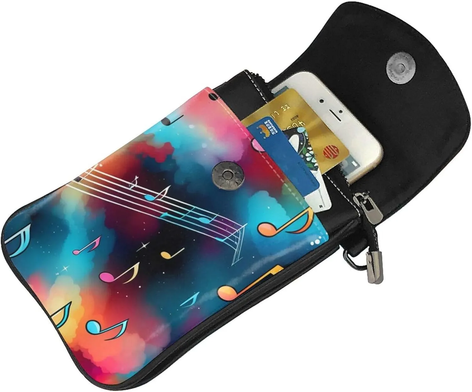 Small Crossbody Bags for Women,Leather Shoulder Bag for Cell Phone Purse with Strap and Native-American Printed