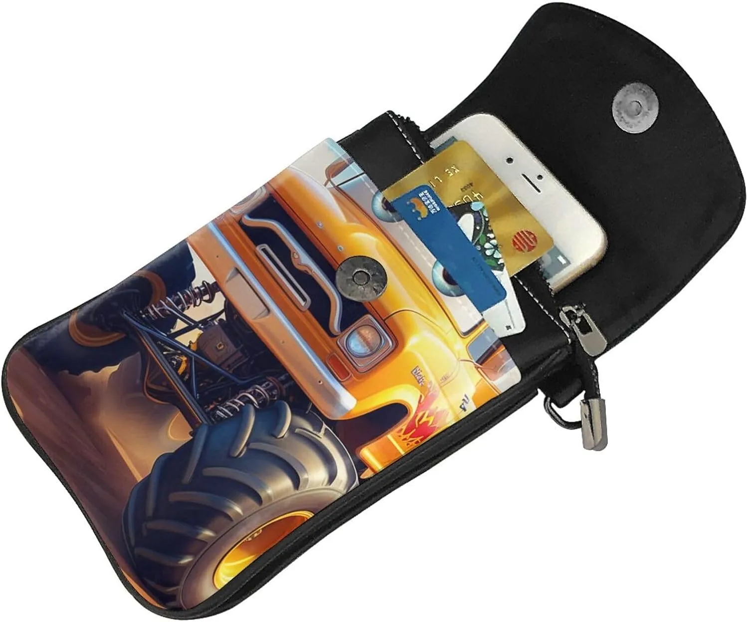 Small Crossbody Bags for Women,Leather Shoulder Bag for Cell Phone Purse with Strap and ovely Pet Dog Beagle Printed
