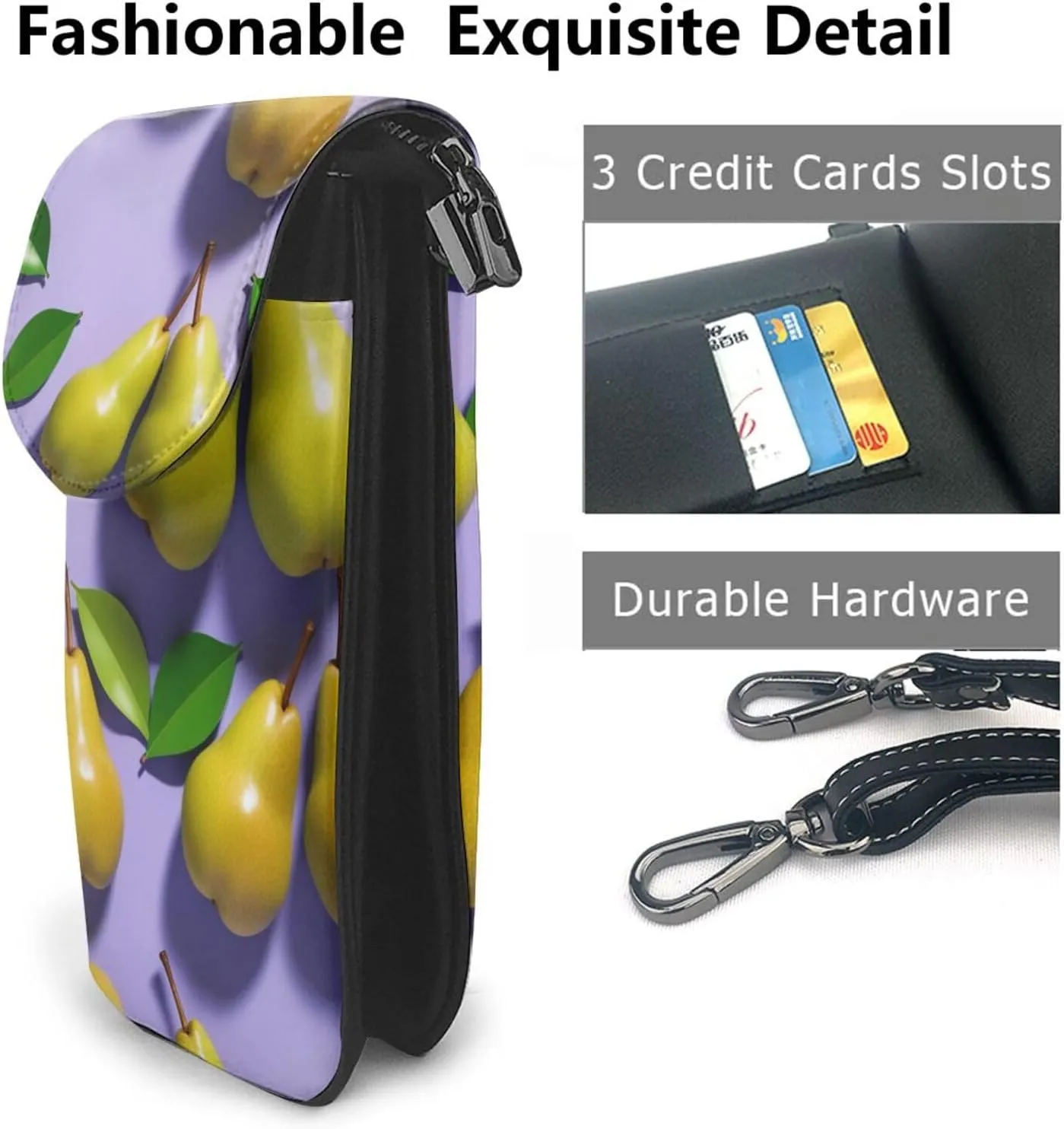 Small Crossbody Bags for Women,Leather Shoulder Bag for Cell Phone Purse with Strap and ovely Pet Dog Beagle Printed