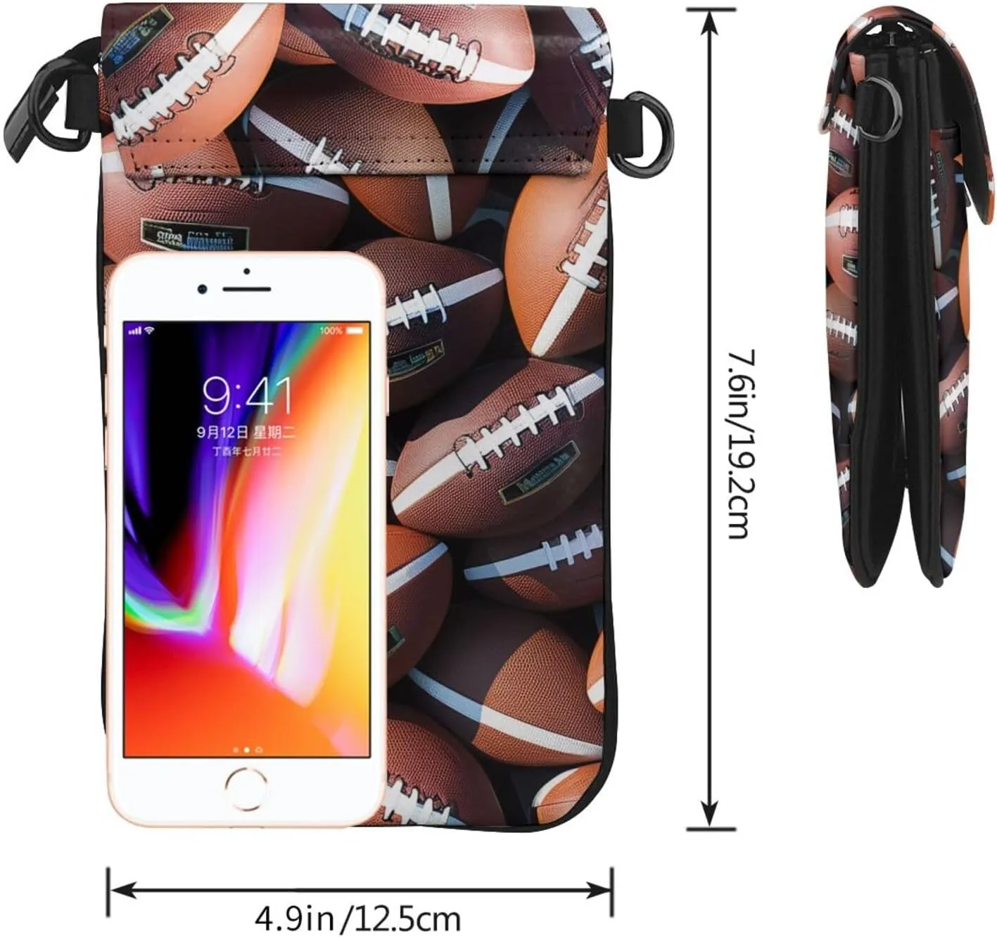 Small Crossbody Bags for Women,Leather Shoulder Bag for Cell Phone Purse with Strap and Shell Starfish Pattern Printed