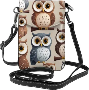 Small Crossbody Bags for Women,Leather Shoulder Bag for Cell Phone Purse with Strap and Strawberry Printed