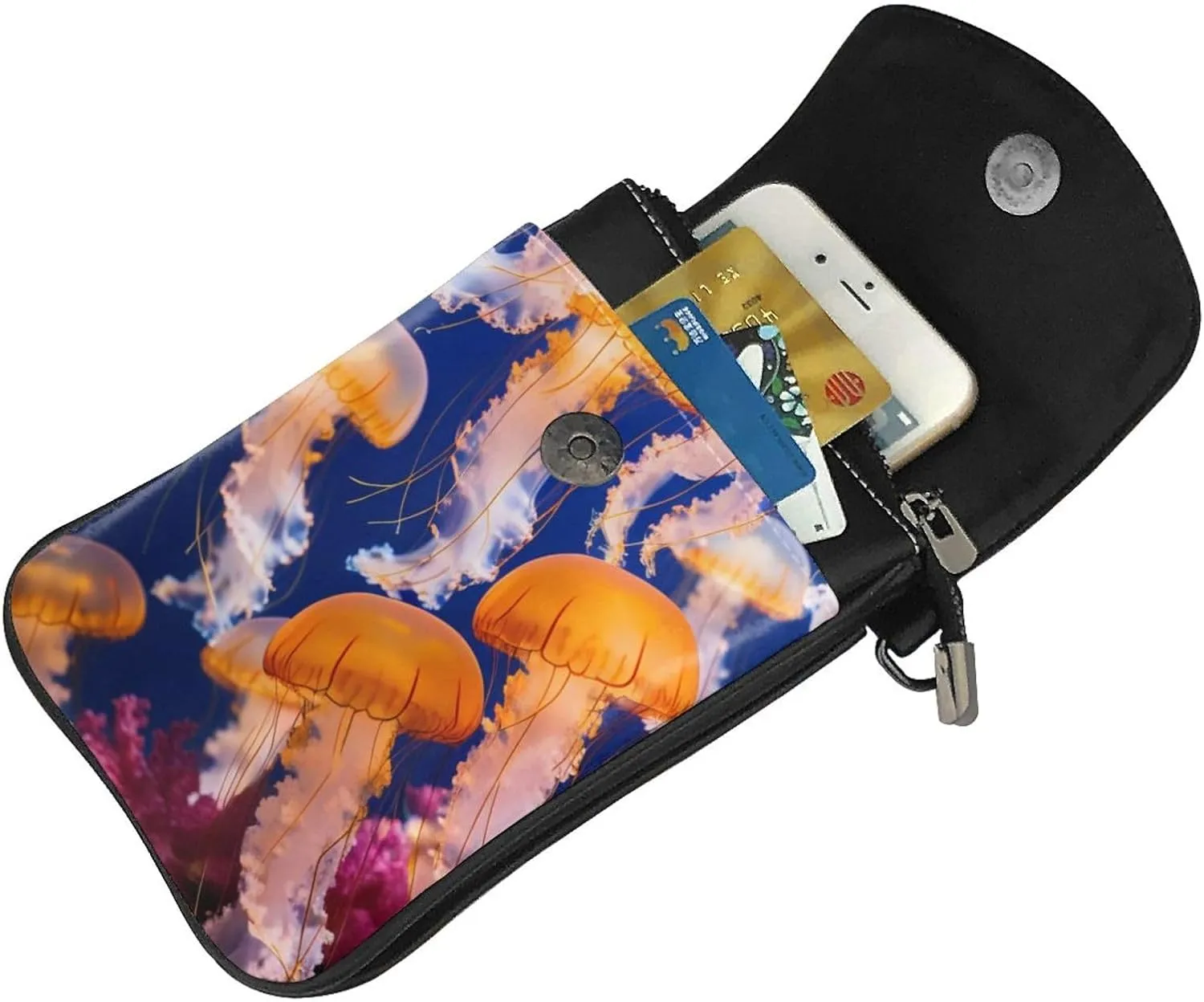Small Crossbody Bags for Women,Leather Shoulder Bag for Cell Phone Purse with Strap and Strawberry Printed
