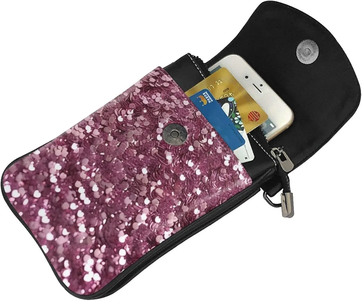 Small Crossbody Bags for Women,Leather Shoulder Bag for Cell Phone Purse with Strap and Wooden Bridge Printed
