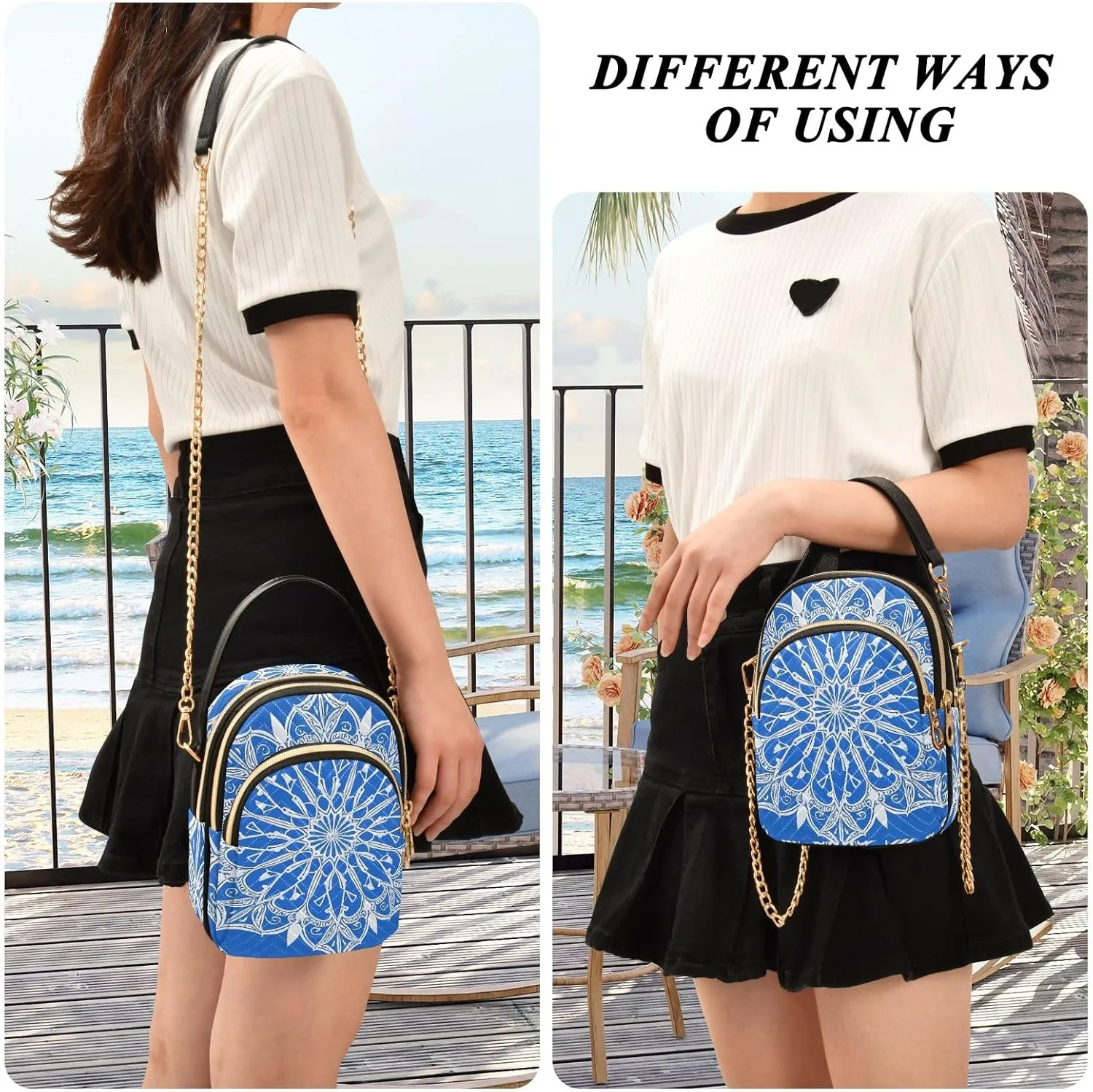 Small Handbag Crossbody Bag for Women Quilted Bags Shoulder Purse Phone Wallet Chain Bag
