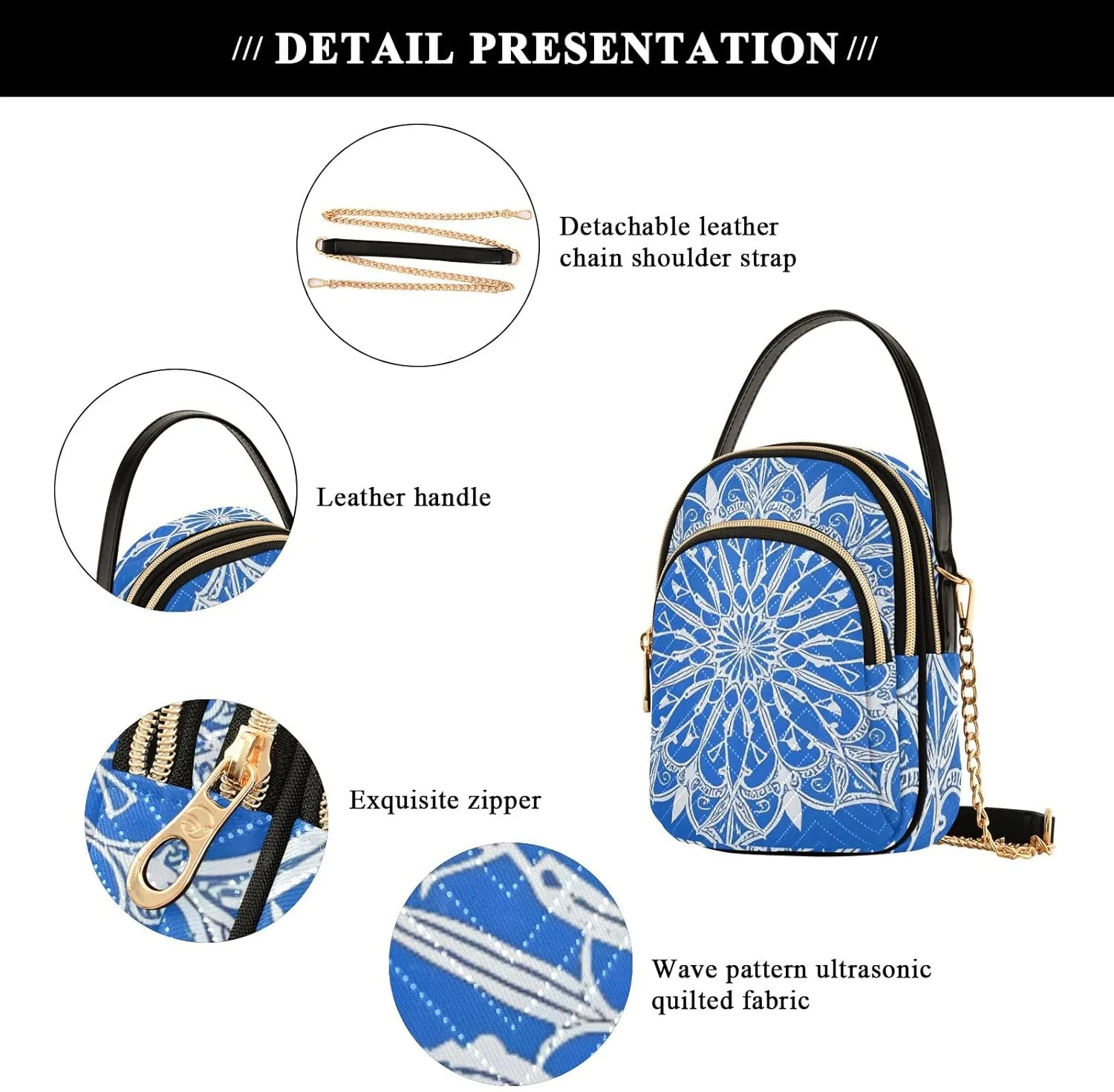 Small Handbag Crossbody Bag for Women Quilted Bags Shoulder Purse Phone Wallet Chain Bag