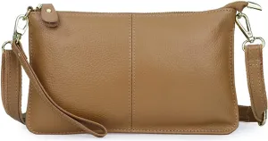 Small Leather Crossbody Bag for Women, Cell Phone Cross Body Black Purses Ladies Handbags Shoulder bags Wallet with Wrist Strap