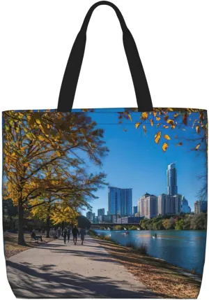 Small Rainbow Print Tote Bags Reusable Grocery Bag Shoulde Bag Handbag For Office Shopping Travel Women Casual Work
