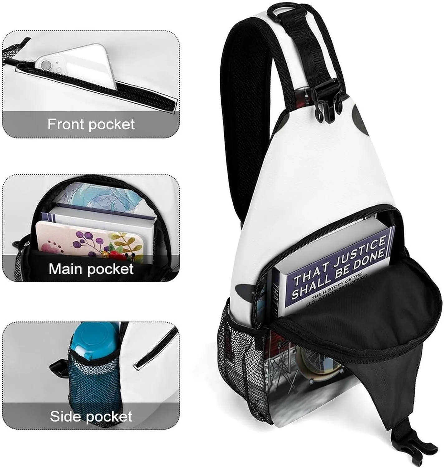 Small Sling Chest Bag Crossbody Bag for Men Women,Cool Drum Set Lightweight Gym Daypack for Travel Cycling Hiking
