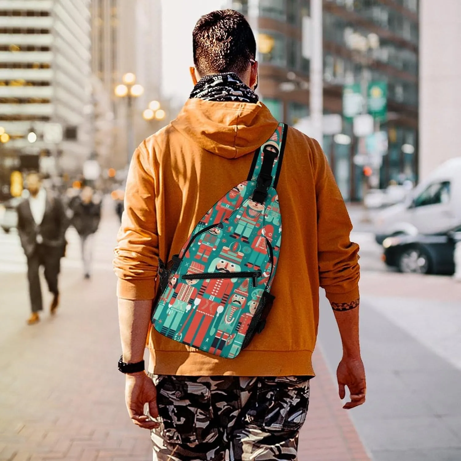 Small Sling Chest Bag Crossbody Bag for Men Women,Soldiers And Men Lightweight Gym Daypack for Travel Cycling Hiking