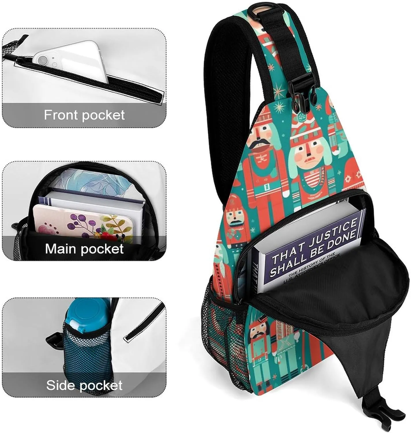 Small Sling Chest Bag Crossbody Bag for Men Women,Soldiers And Men Lightweight Gym Daypack for Travel Cycling Hiking