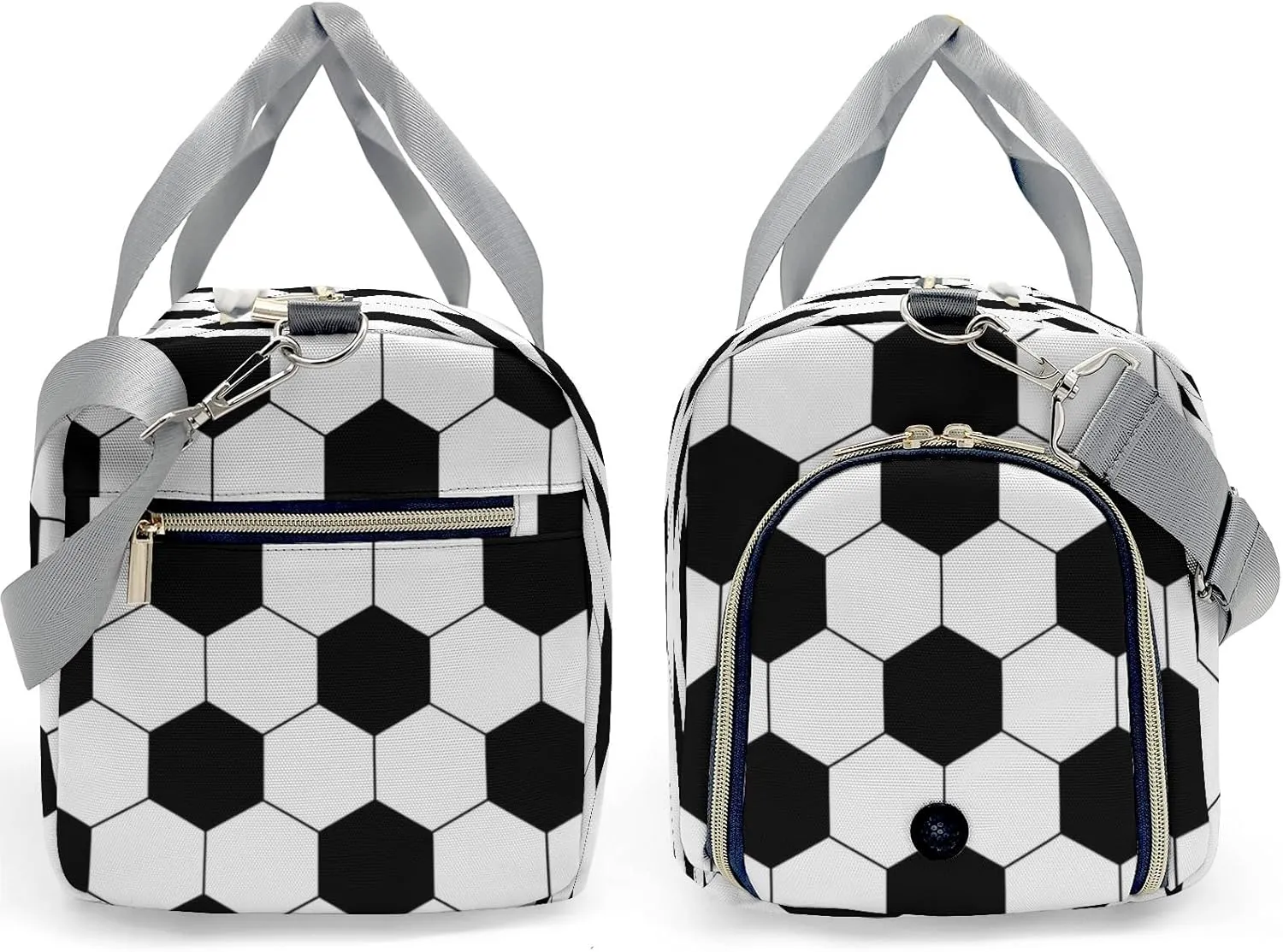 Soccer Ball Pattern Personalized Duffel Bags Customized Multi-Function Travel Bag Gym Sports Bag Dance Ballet Overnight Carry On Weekend Bag