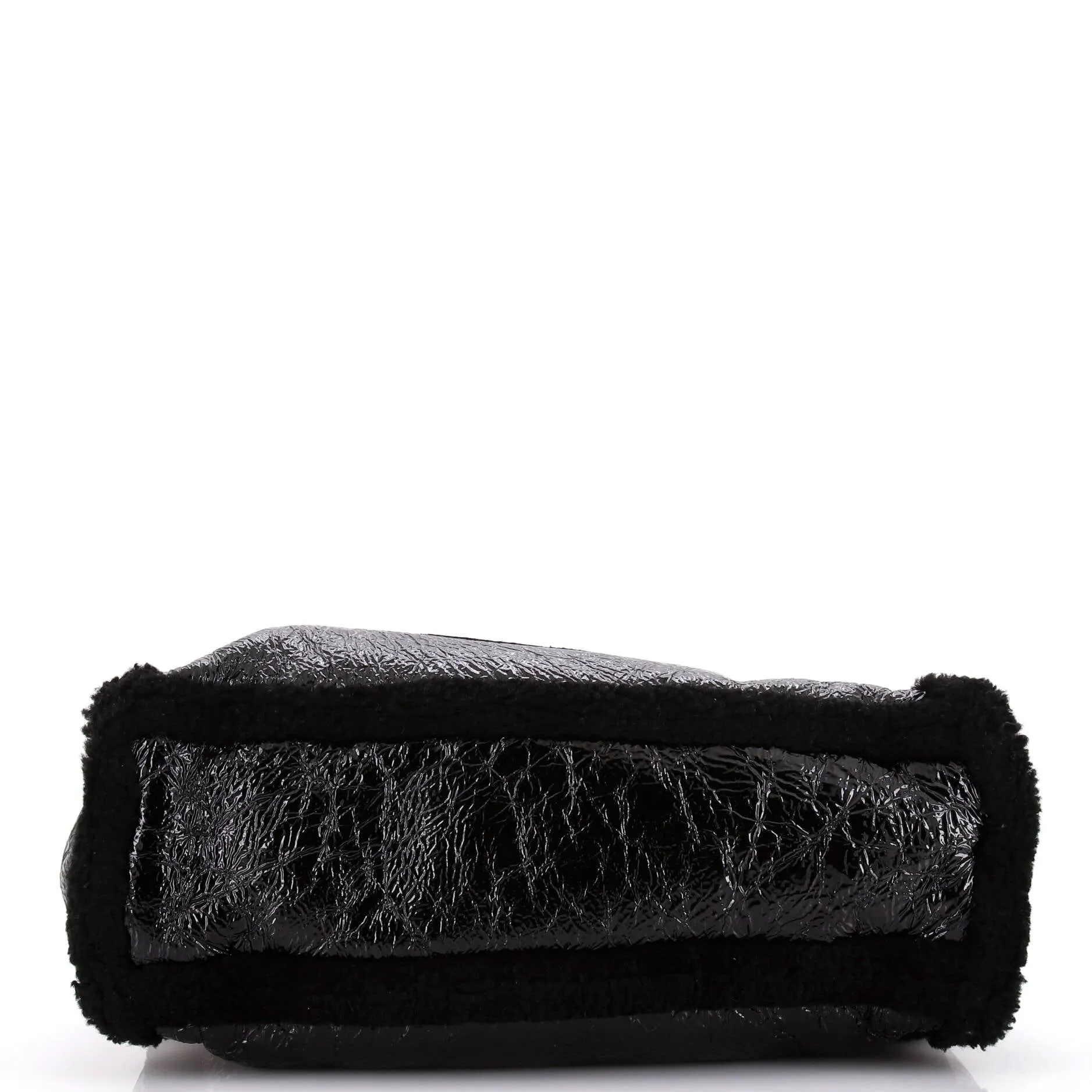 Soho Chain Strap Shoulder Bag Patent and Shearling Medium
